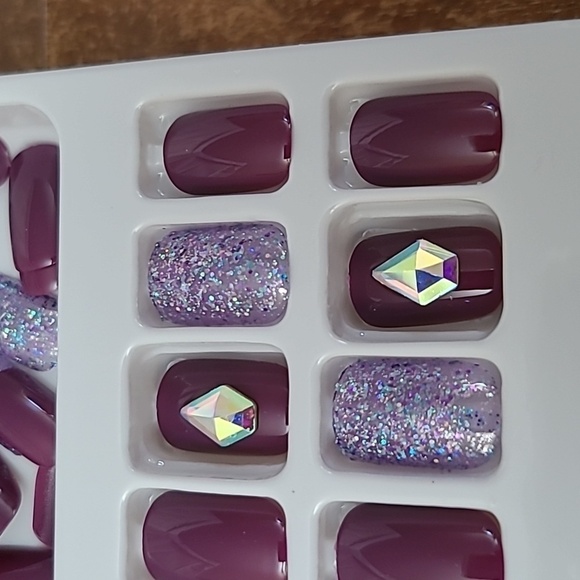 3D Rhinestone & Glitter Press On Nails - Picture 15 of 16